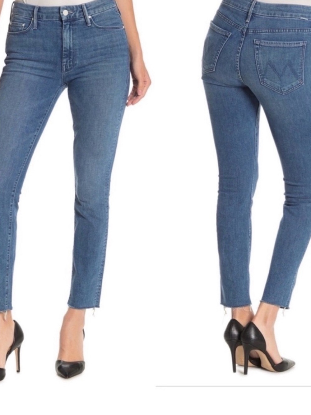 Mother The Looker Ankle Fray Jeans in Chain of Destiny